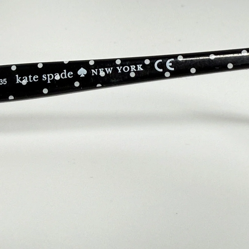 Kate Spade Ambrosette 006 Eyeglasses Black White Polka Dot 54-17-135 Frame 21959